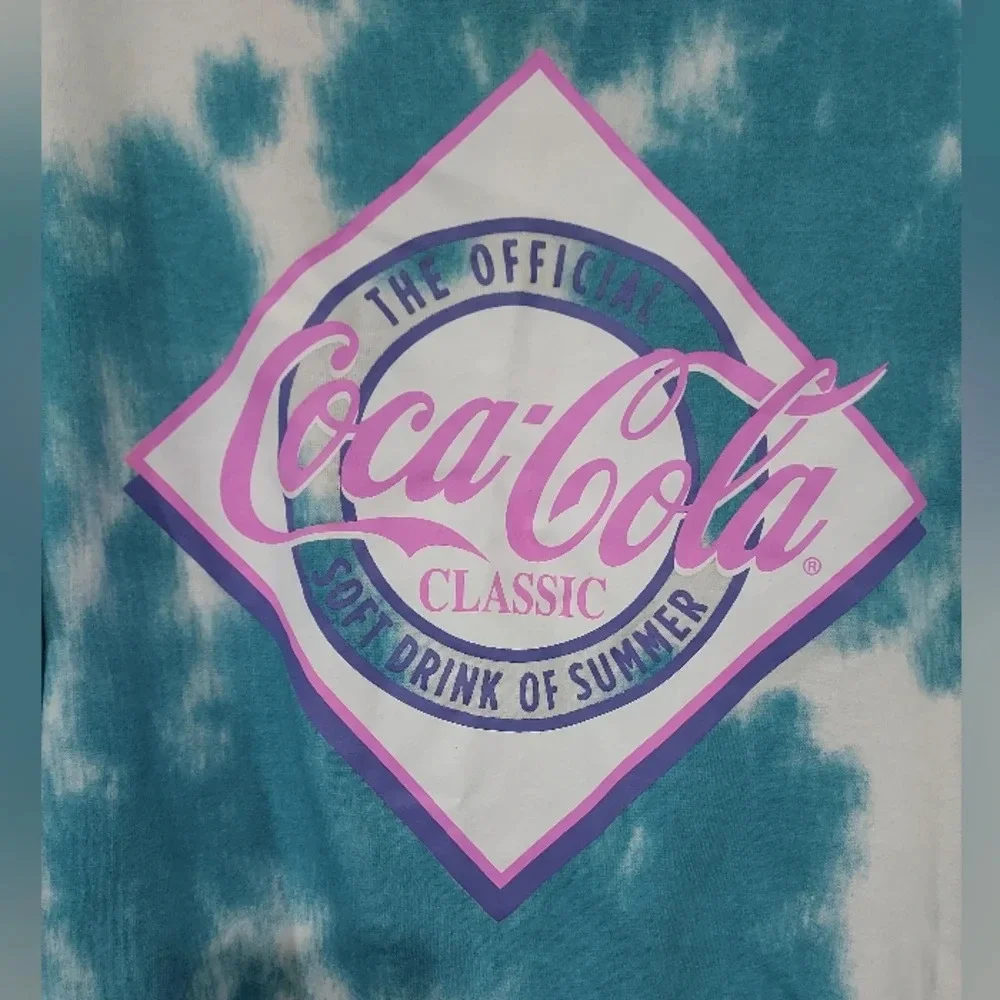 Coca-Cola Tie-Dye Graphic Long Sleeve Sweatshirt in Size XXL